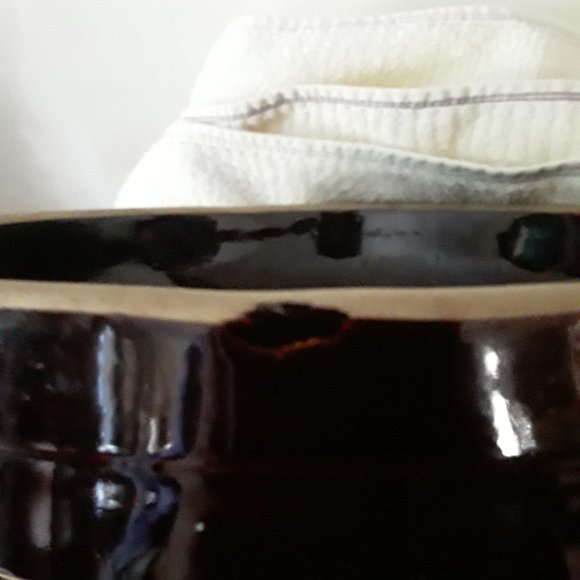 Vintage Brown Stoneware Large Bowl - Picture 6 of 6